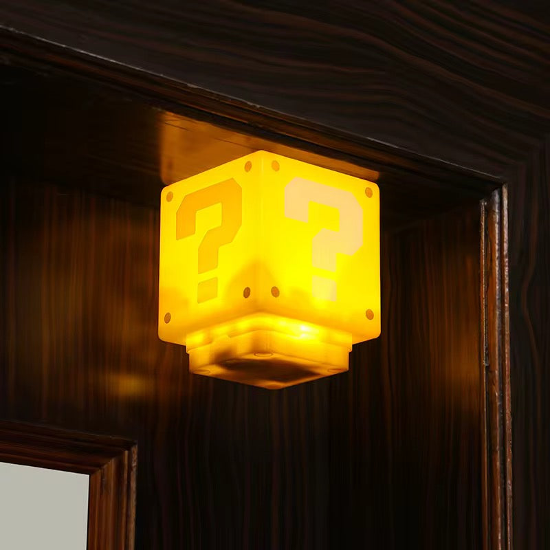 Mario Question Mark LED Night Lamp with Sound Effects