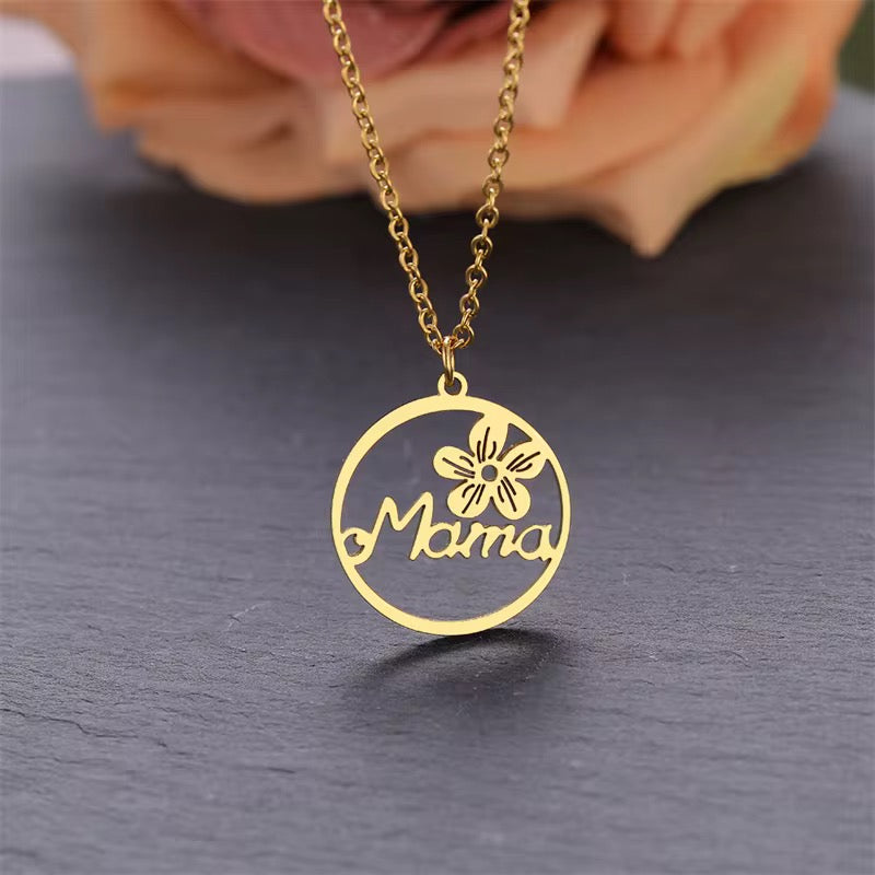 Stainless Steel ‘Mama’ Necklace