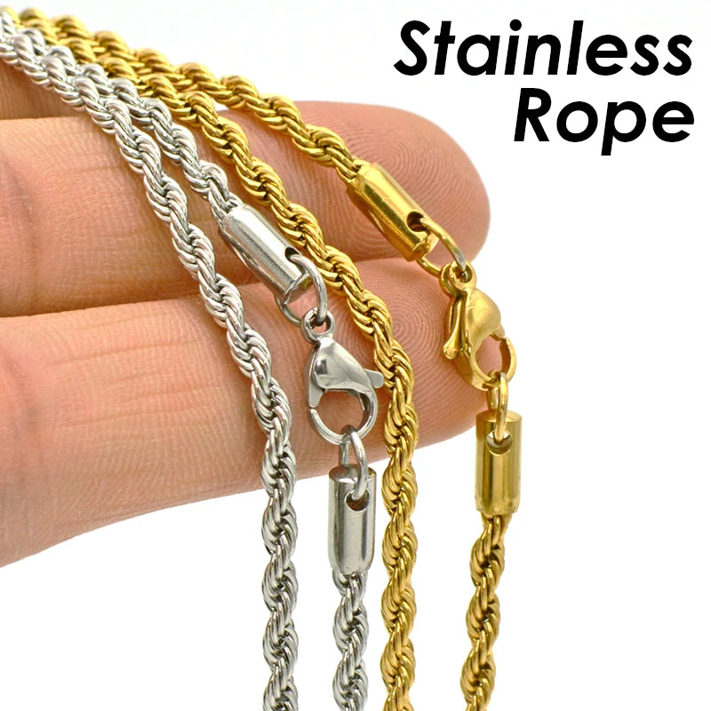 Stainless Steel Rope Chain 3MM (24” - 60CM)