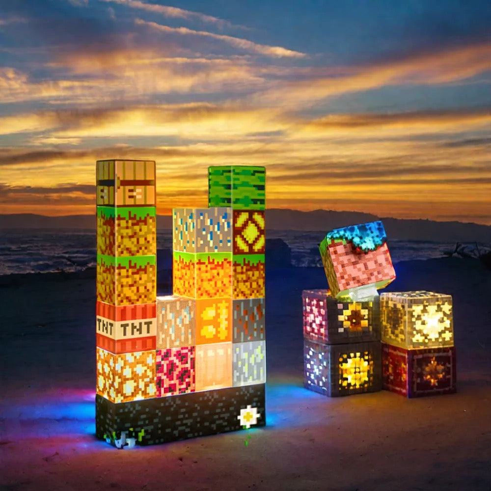 Building Block Minecraft Night Lamp