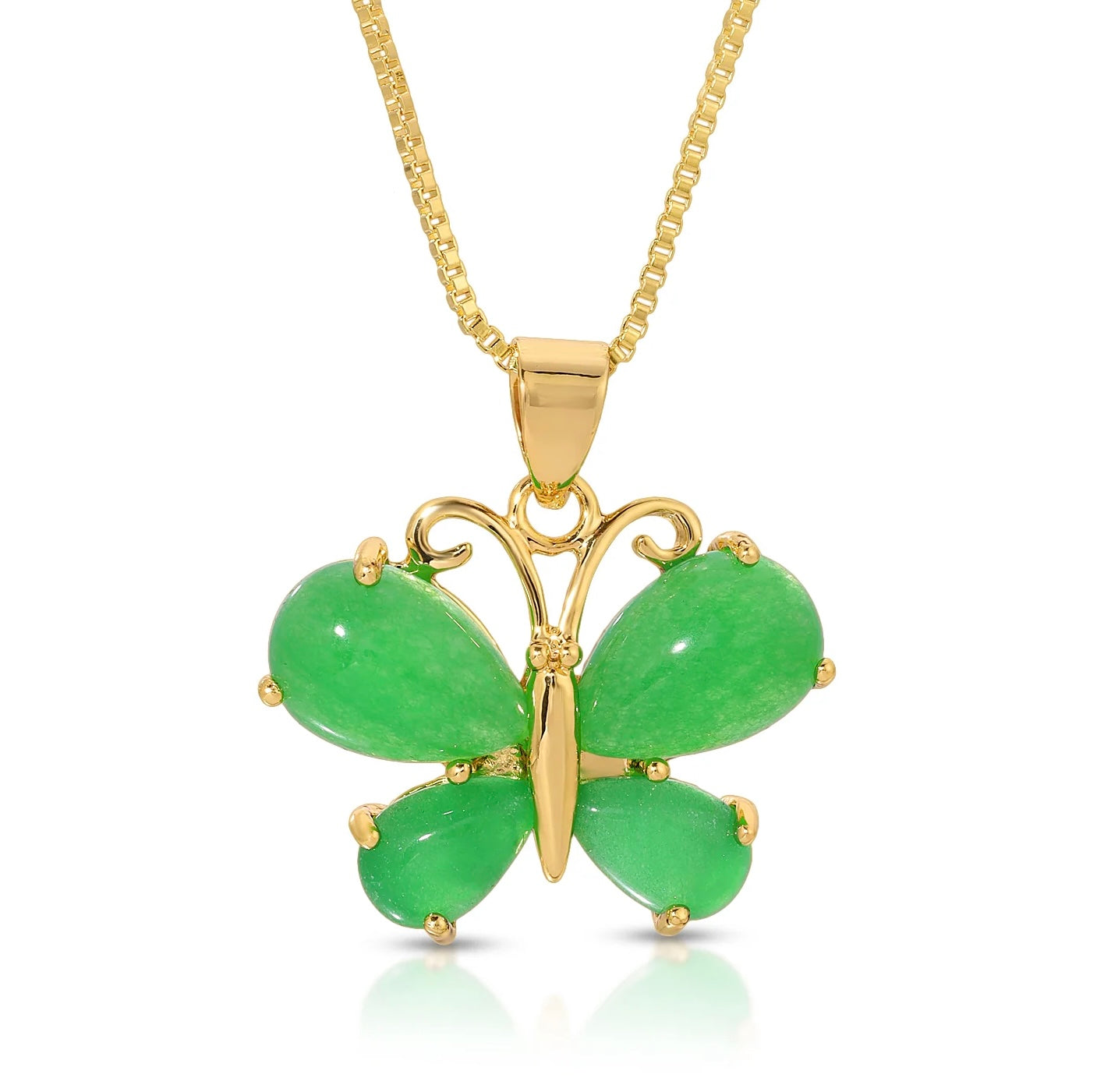 Natural Butterfly Jade Necklace