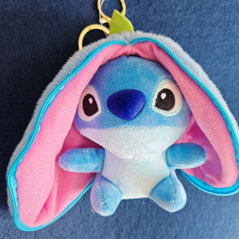 Mini Surprise Stitch in Pouch Unzip Keychain