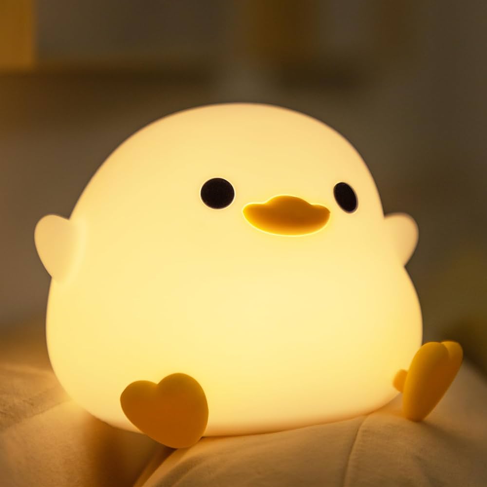 Adorable Squishy Silicone Animal Night Light (Baby Duck)