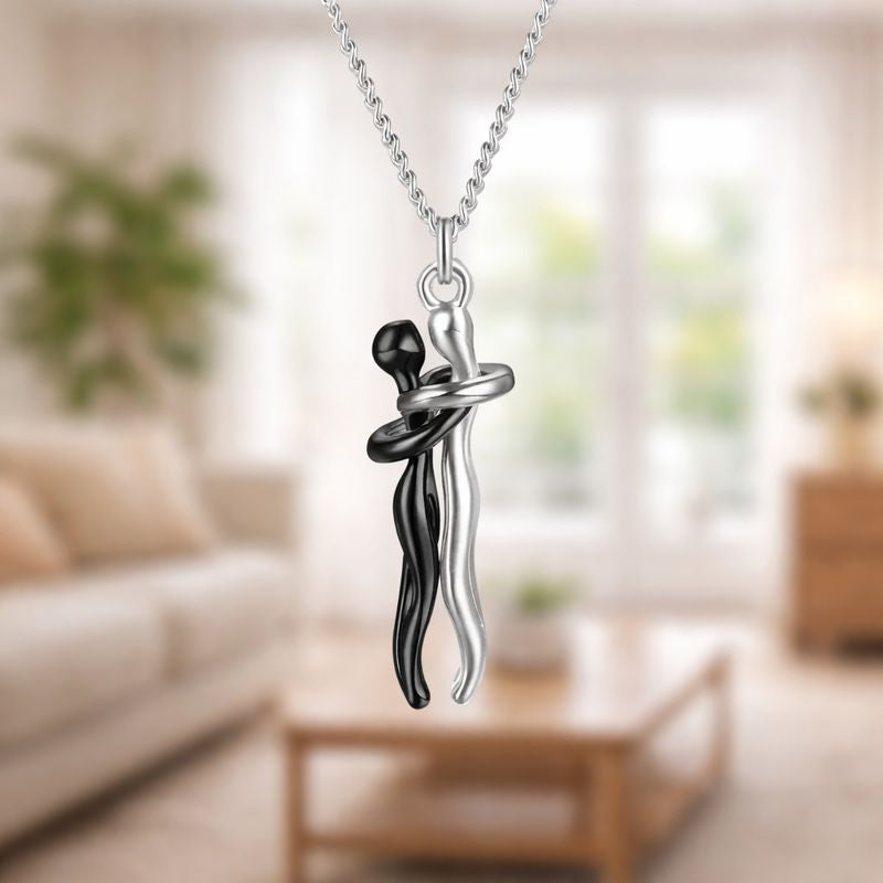 Stainless Steel Unity Love Hug Necklace