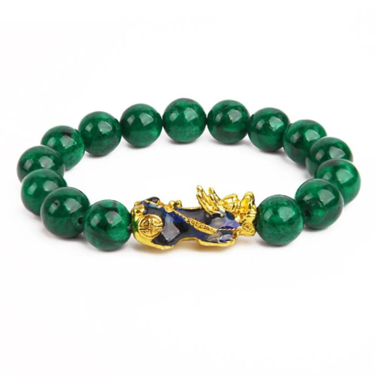 Green Jasper Wealth Pixiu Bracelet