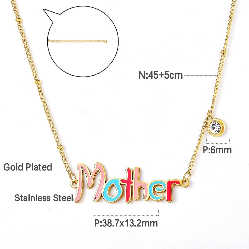 Stainless Steel ‘Mother’ Necklace