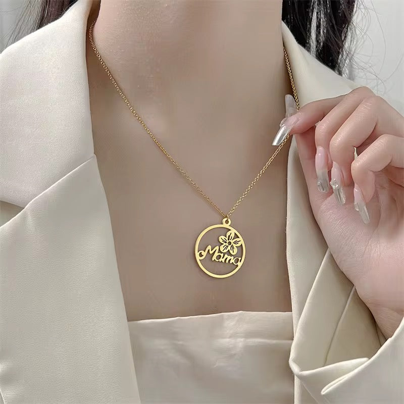 Stainless Steel ‘Mama’ Necklace