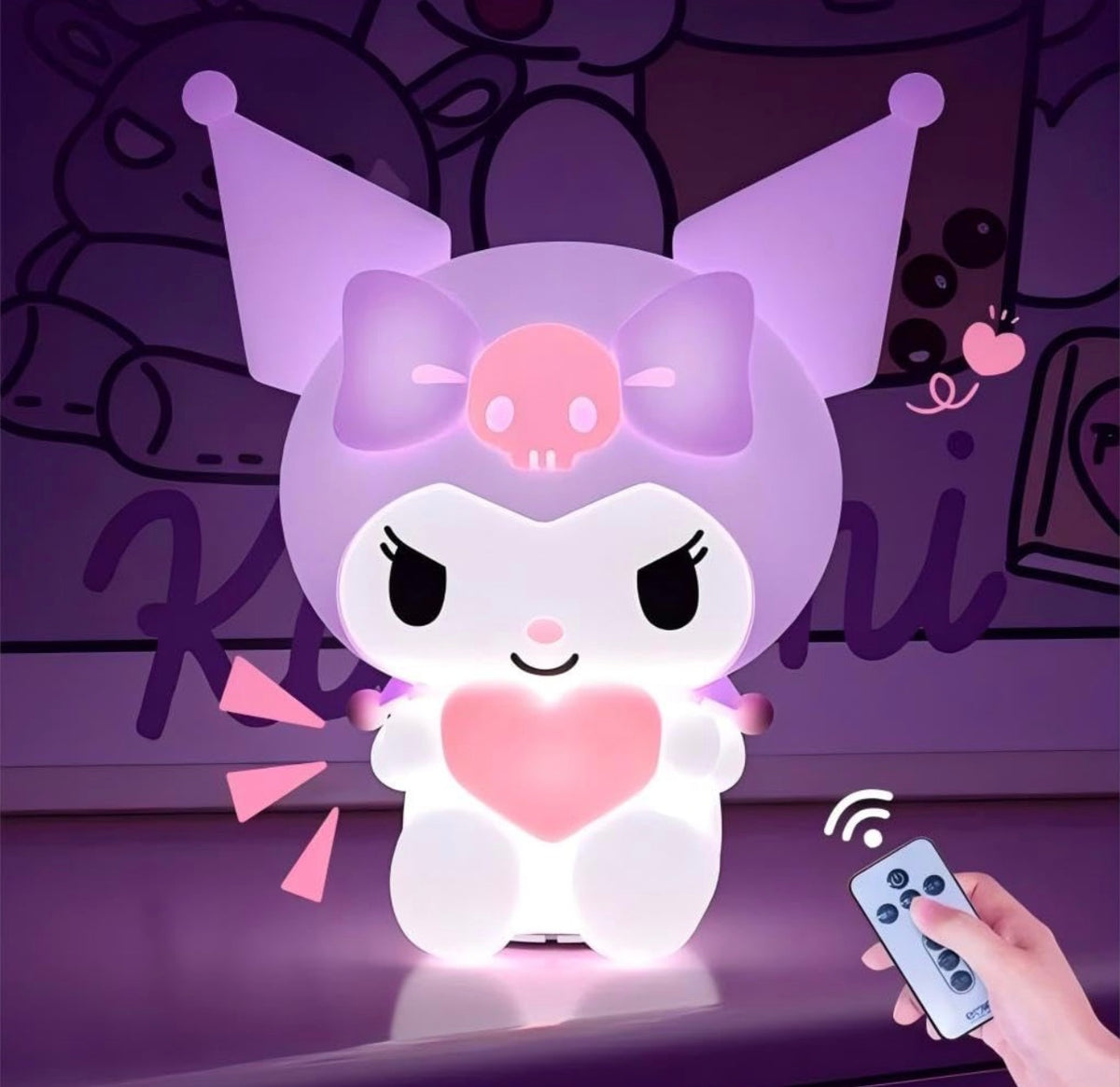 Large Kuromi Squishy Silicone Night Light + Remote Control (Limited Edition)