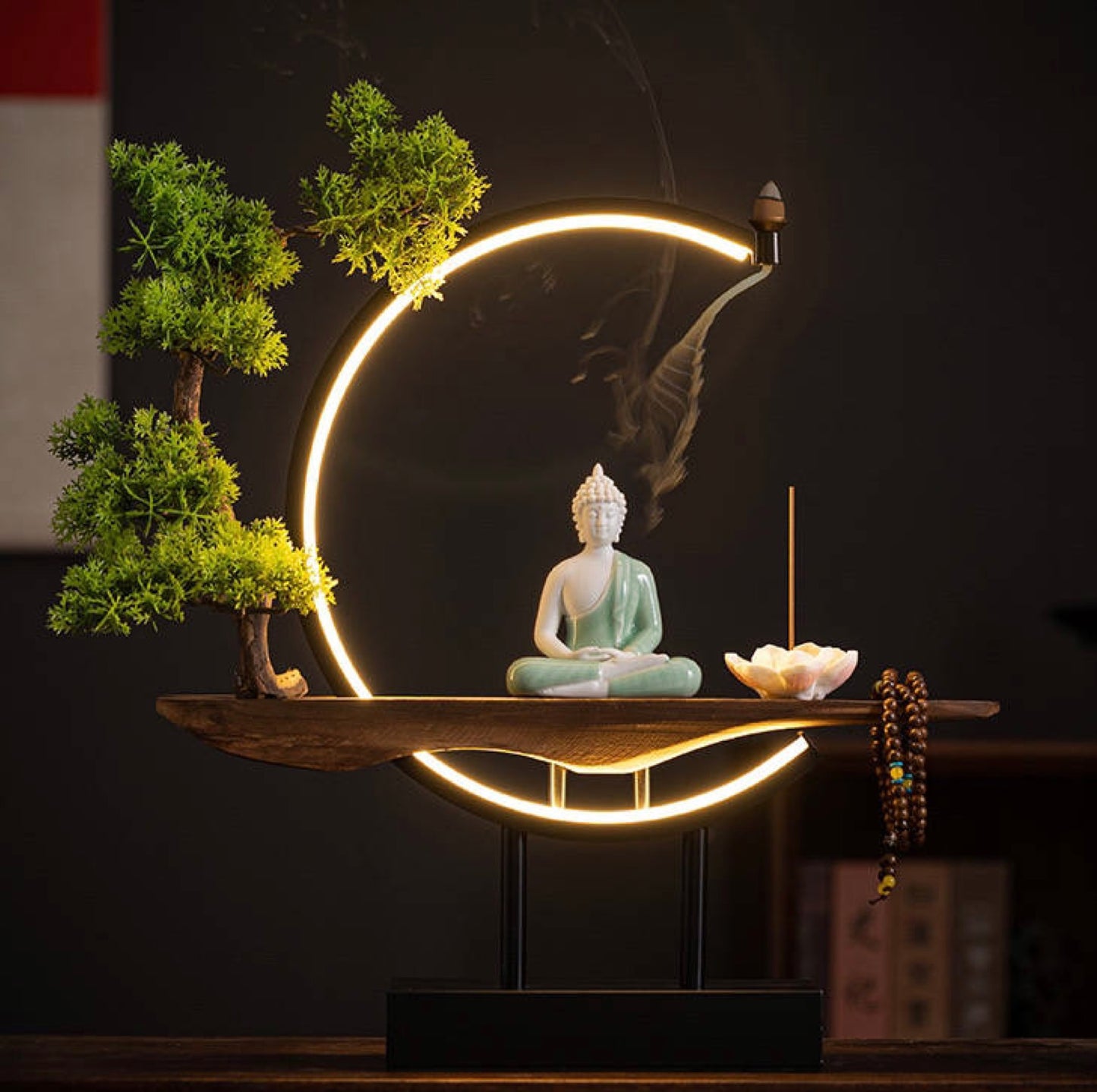 Buddha Incense + Ring Light & 10 Free Back-Flow Incense Cones.