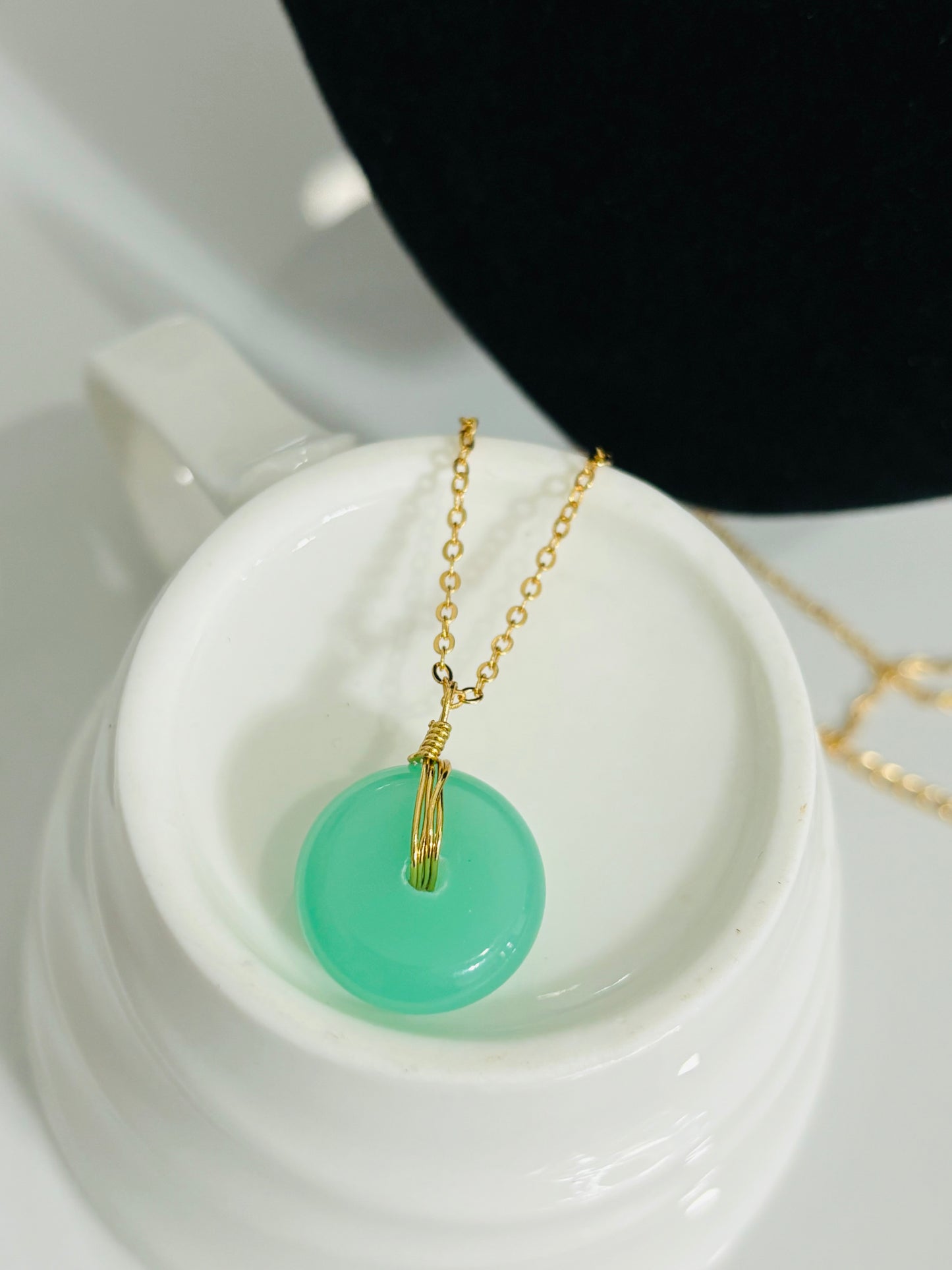 Jadeite Donut Necklace