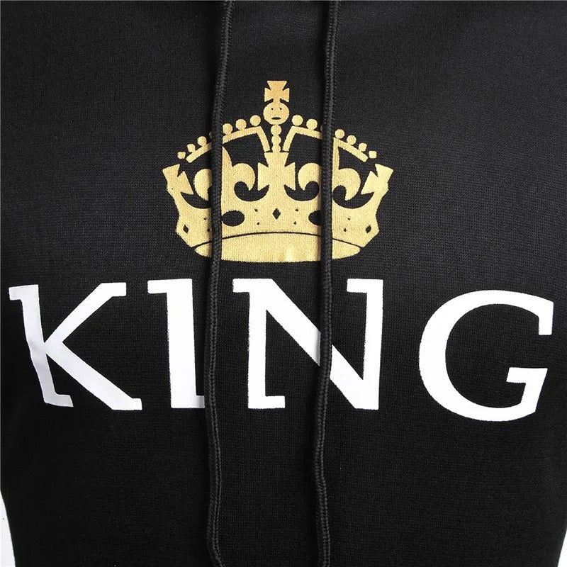 King and Queen Matching Couples Hoodies 1pc