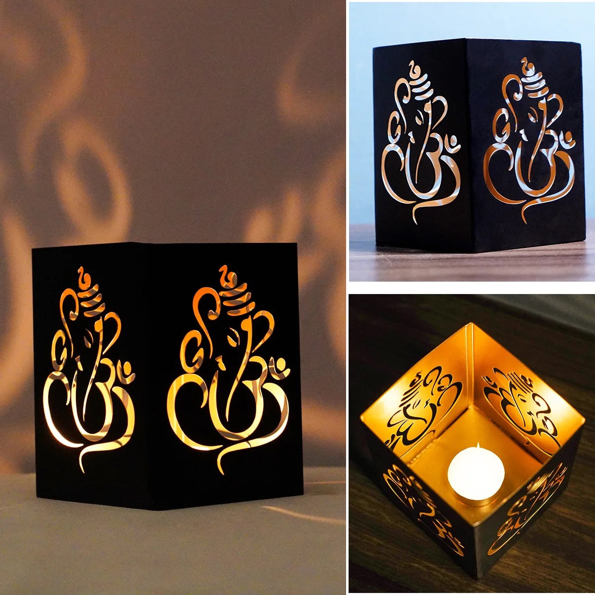 Metal Candle Holder (Hindu Design)