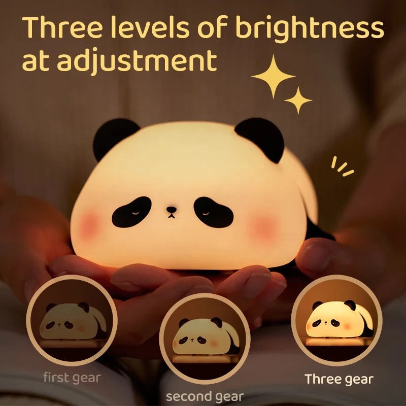 Adorable Squishy Silicone Animal Night Light (Panda Down)