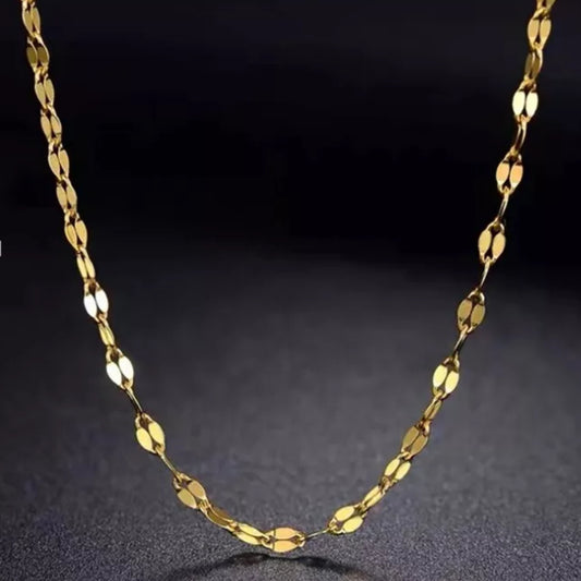 High Quality Stainless Steel Dainty Lip Chain (50cm Length)