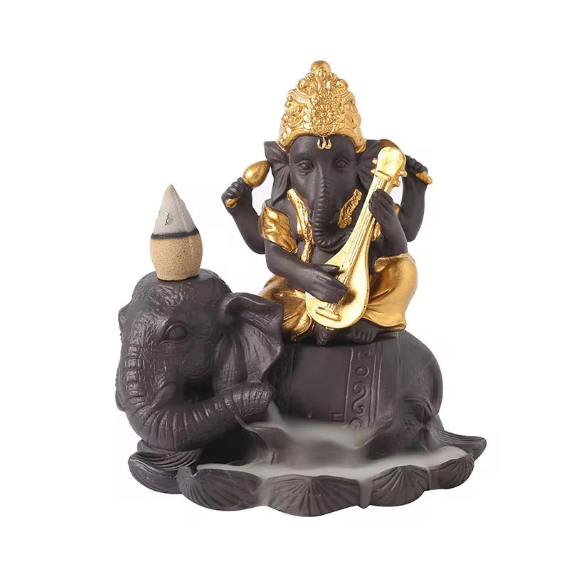 Lord Ganesh Back Flow Incense Holder