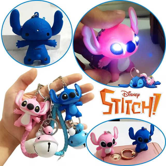 Stitch & Angel Adorable Talking & Lighting Keychains