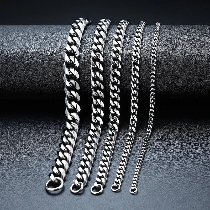 Stainless Steel Cuban Links Chains (22”)