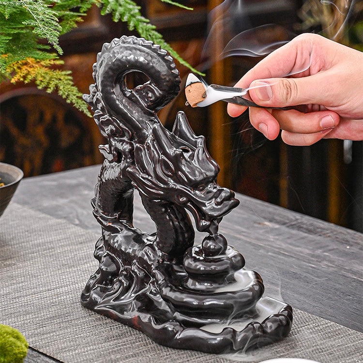 Dragon Incense Holder + 10 Free Back-Flow Incense