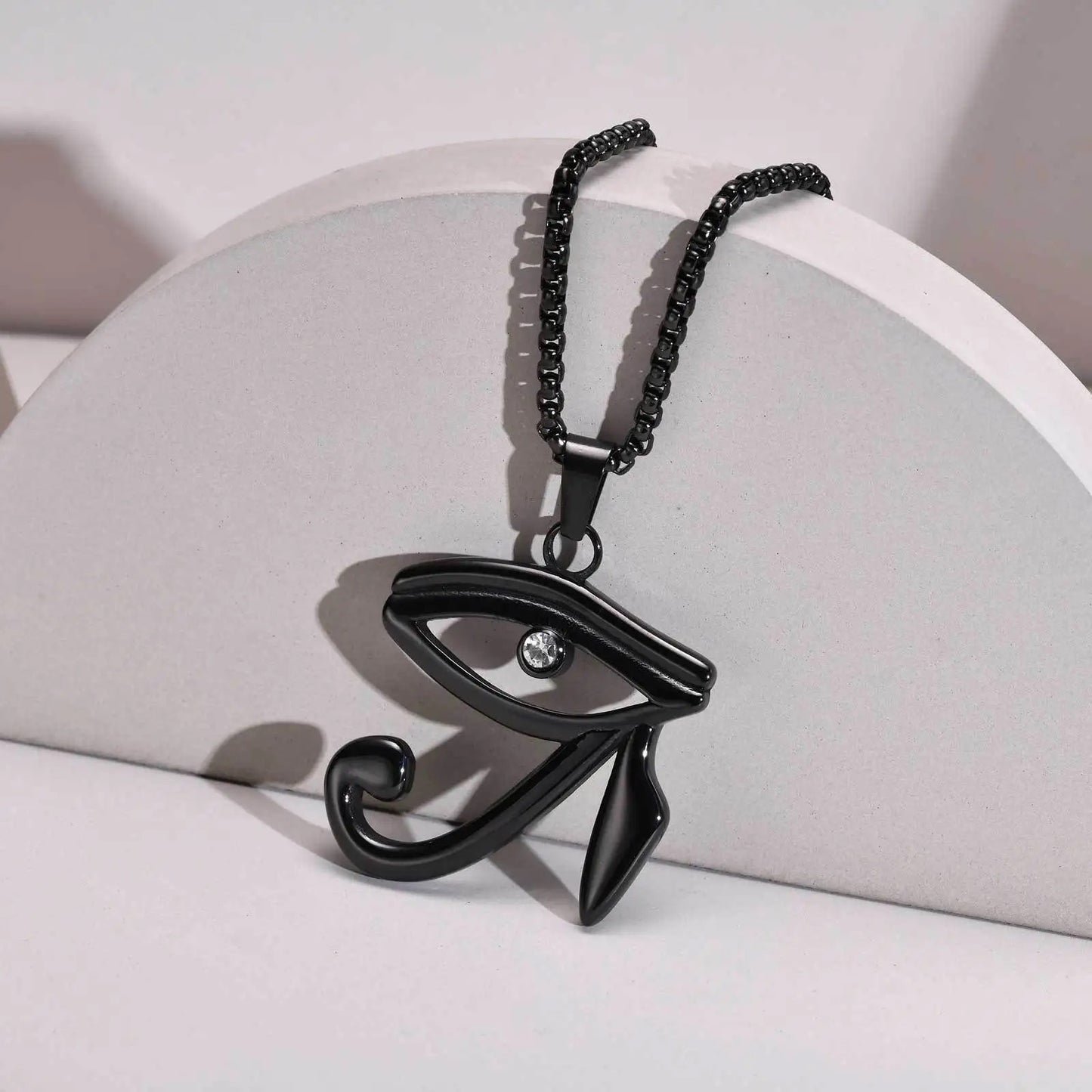 Stainless Steel Eye Of Horus Necklace/ Egyptian Eye