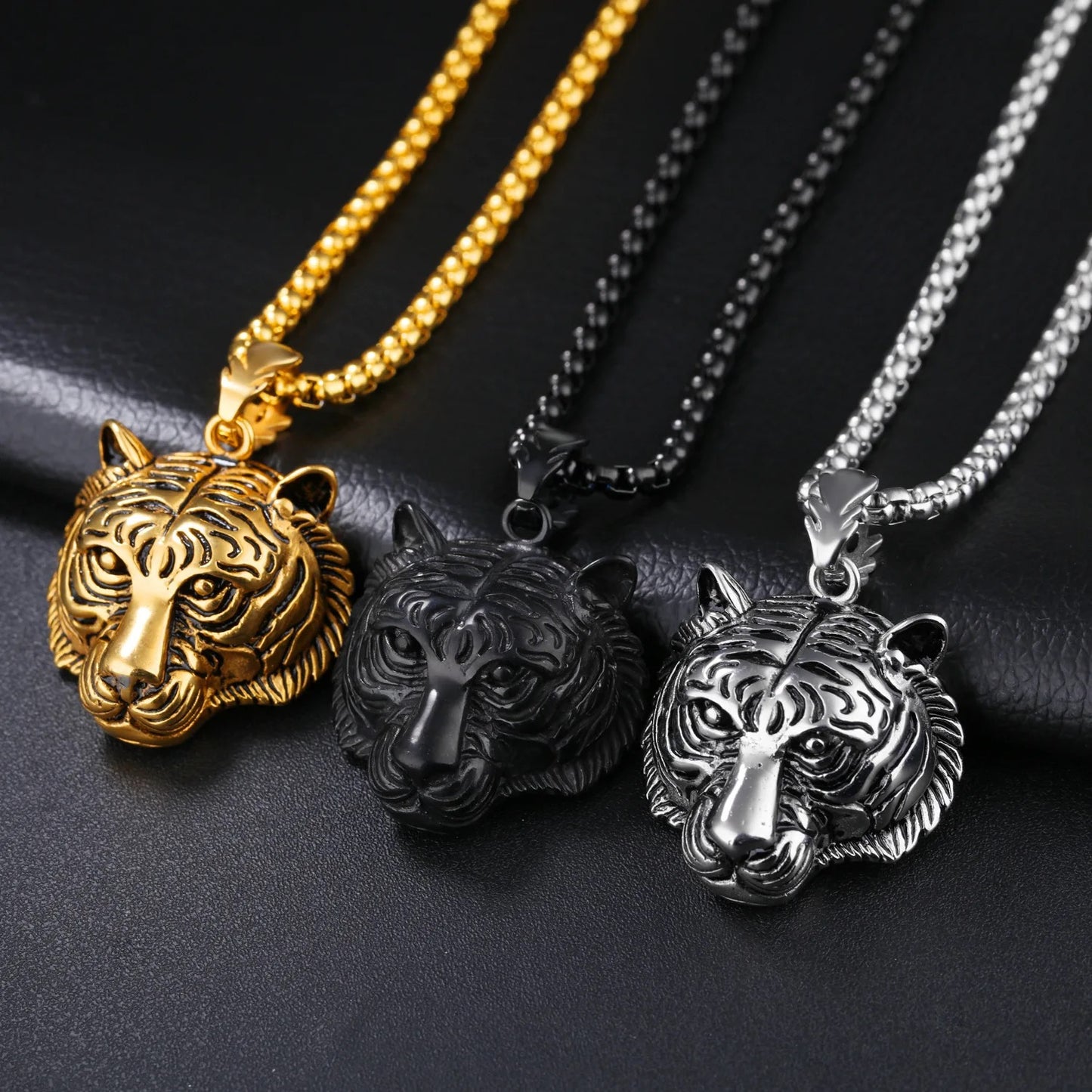 Stainless Steel Tiger King Necklace