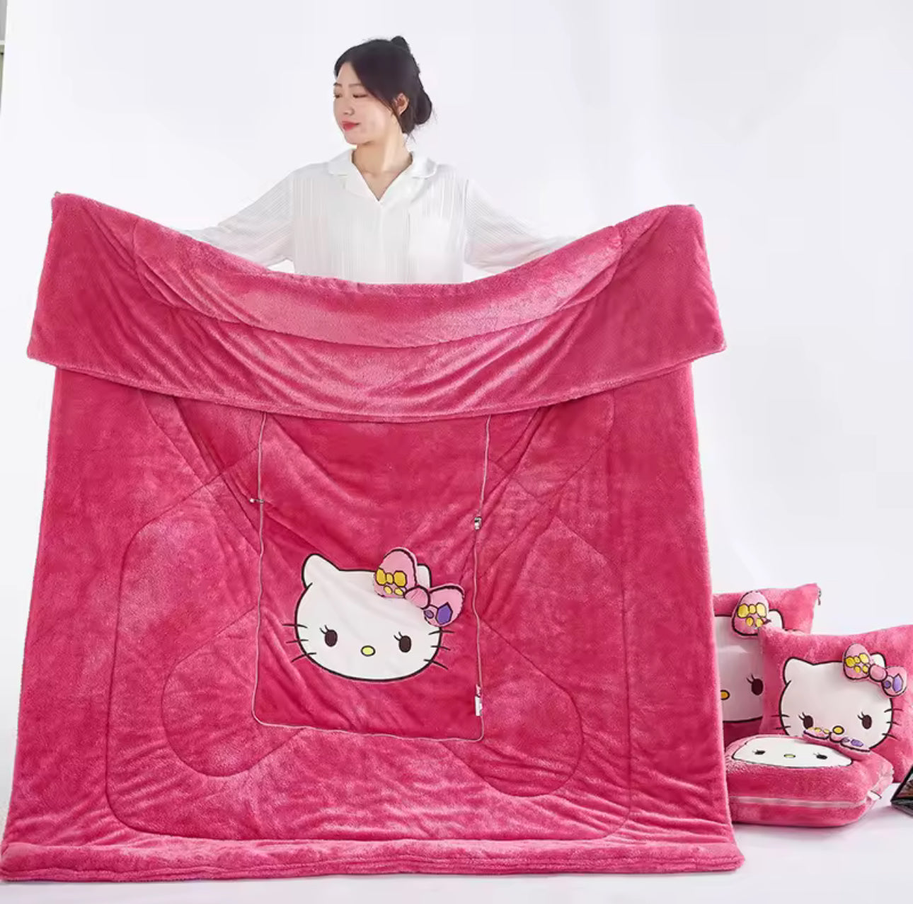 Disney Hello Kitty Multipurpose Pillow-Blanket