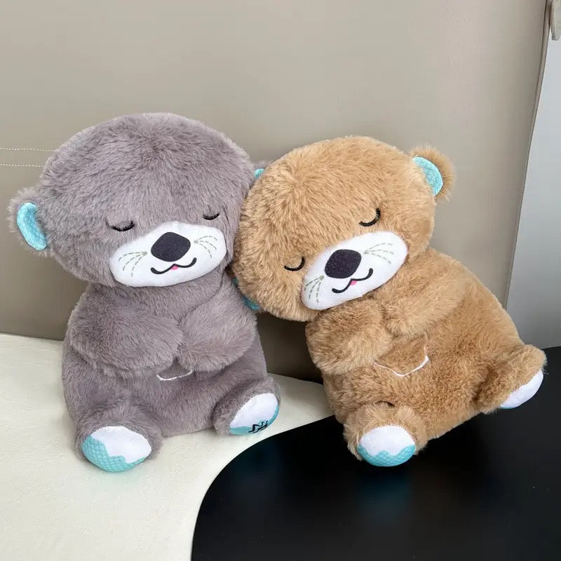 Breathing Plush Otter with Baby Sound Music 🎵