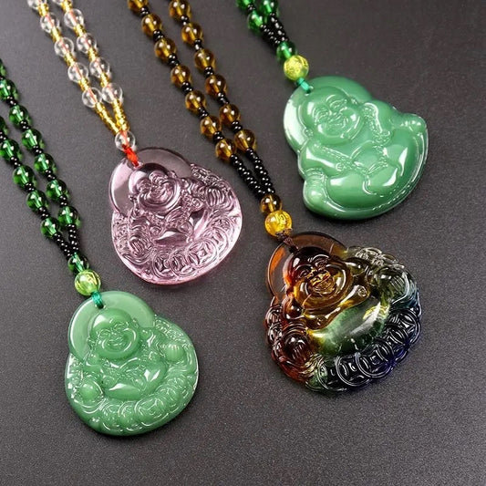 Buddha Jade Crystal Necklace