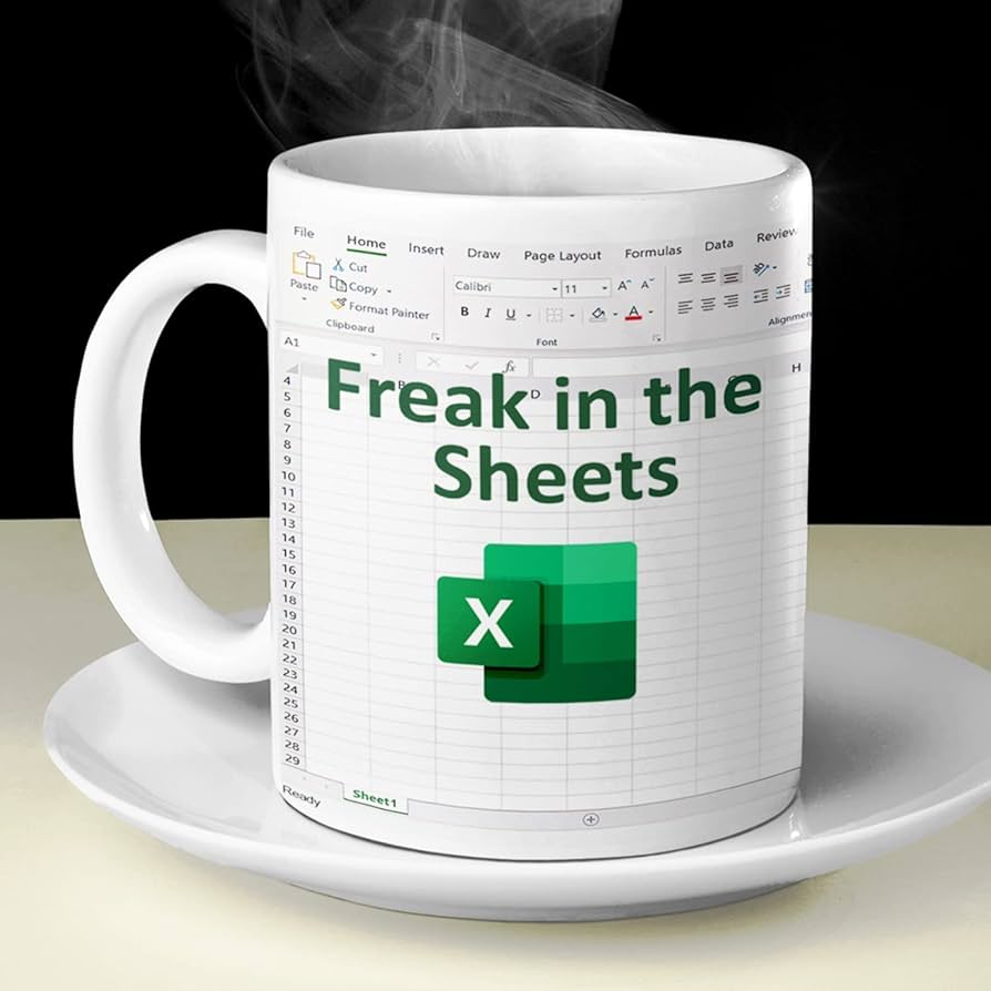 ‘Freaks in the Sheets’ Excel Printed Meme Ceramic Mug 400ML