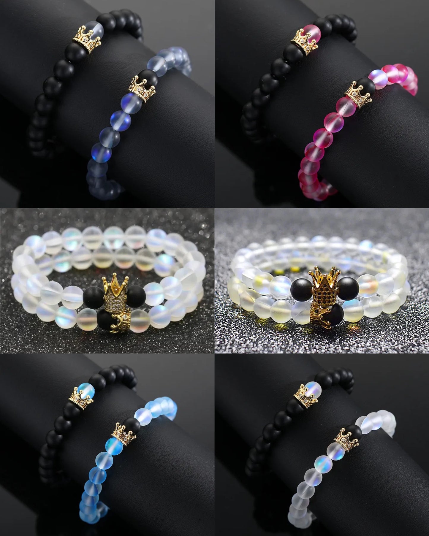 Cute Distance/ Relationship Moonstone Bracelets