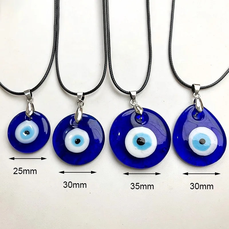 Evil Eye Glass Necklace