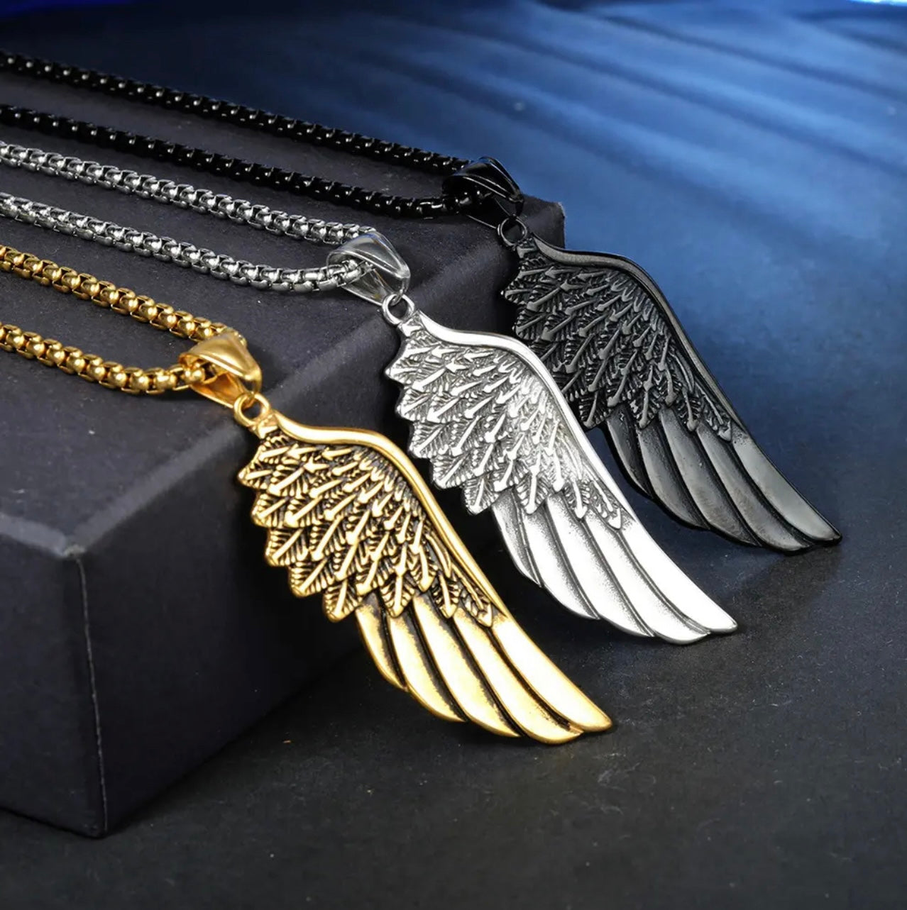 Stainless Steel Angel Wings Necklace