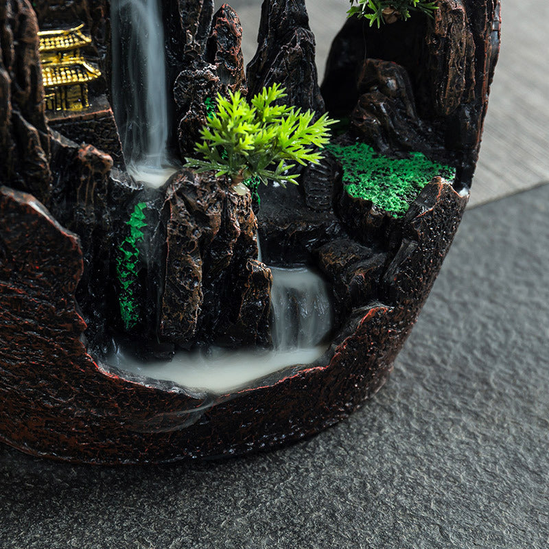 Double Sided Mountain Back-Flow Incense Holder + 10 Free Incense Cones