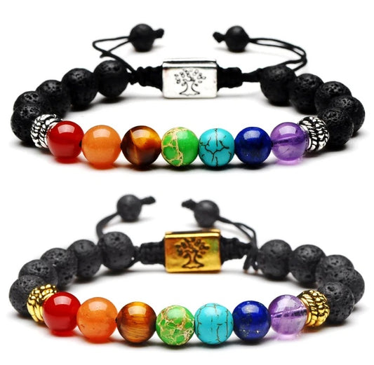 7 Chakra Natural Stone Bracelets