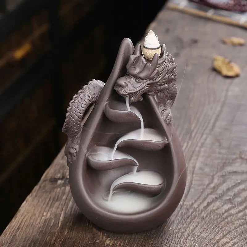 Dragon Incense Holder + 10 Free Back-Flow Incense Cones