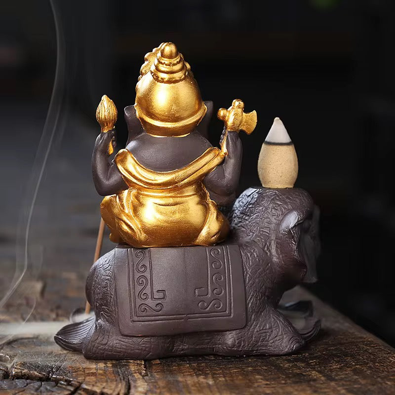 Lord Ganesh Back Flow Incense Holder