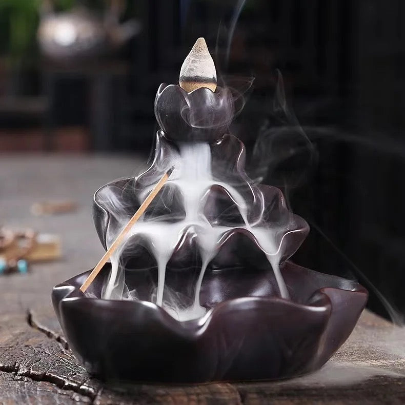 Mini Fountain Back-Flow Incense Holder + 10 Free Incense Cones