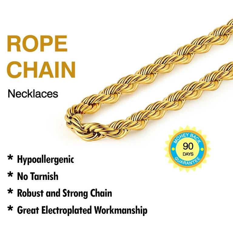 Stainless Steel Rope Chain 3MM (24” - 60CM)