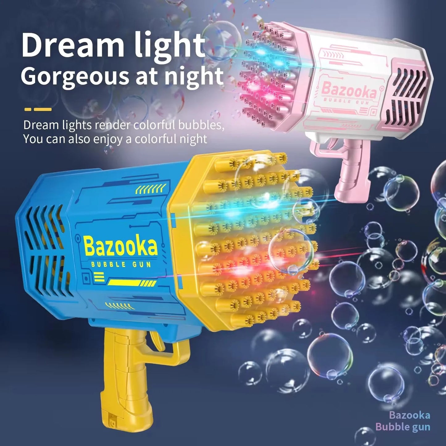 Bazooka LED Bubble Machine Gun