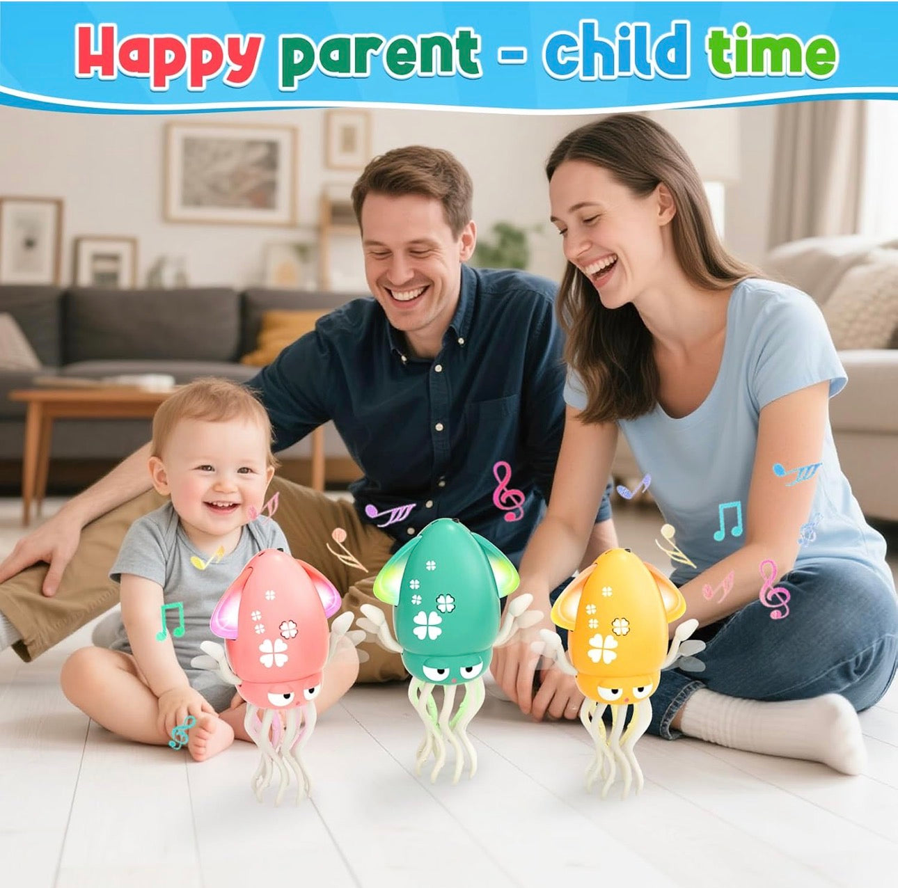 Kids Electronic Dancing & Crawling Squid Toy with Music