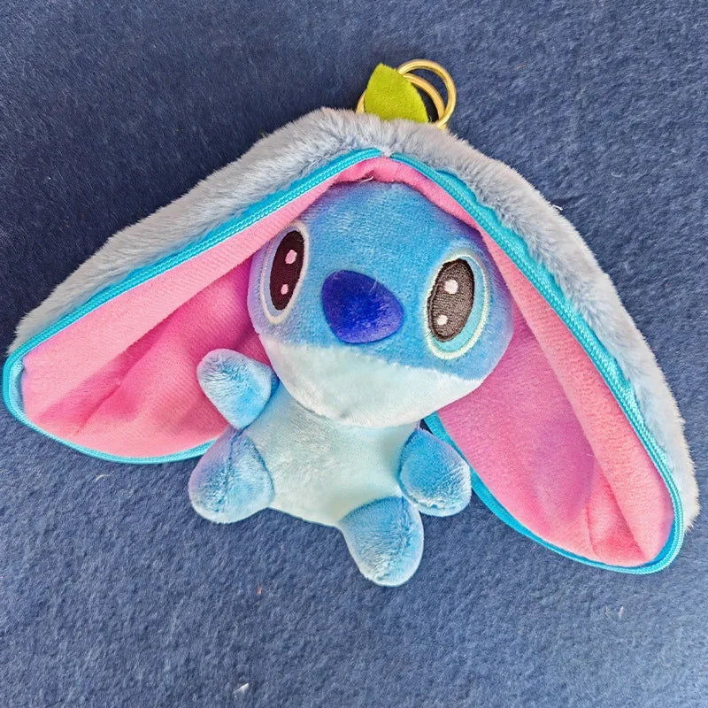 Mini Surprise Stitch in Pouch Unzip Keychain