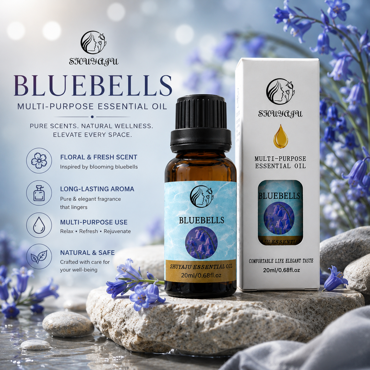Premium Aromatherapy Multi-Purpose Essential Oil - Long Lasting Fragrance (20ml)