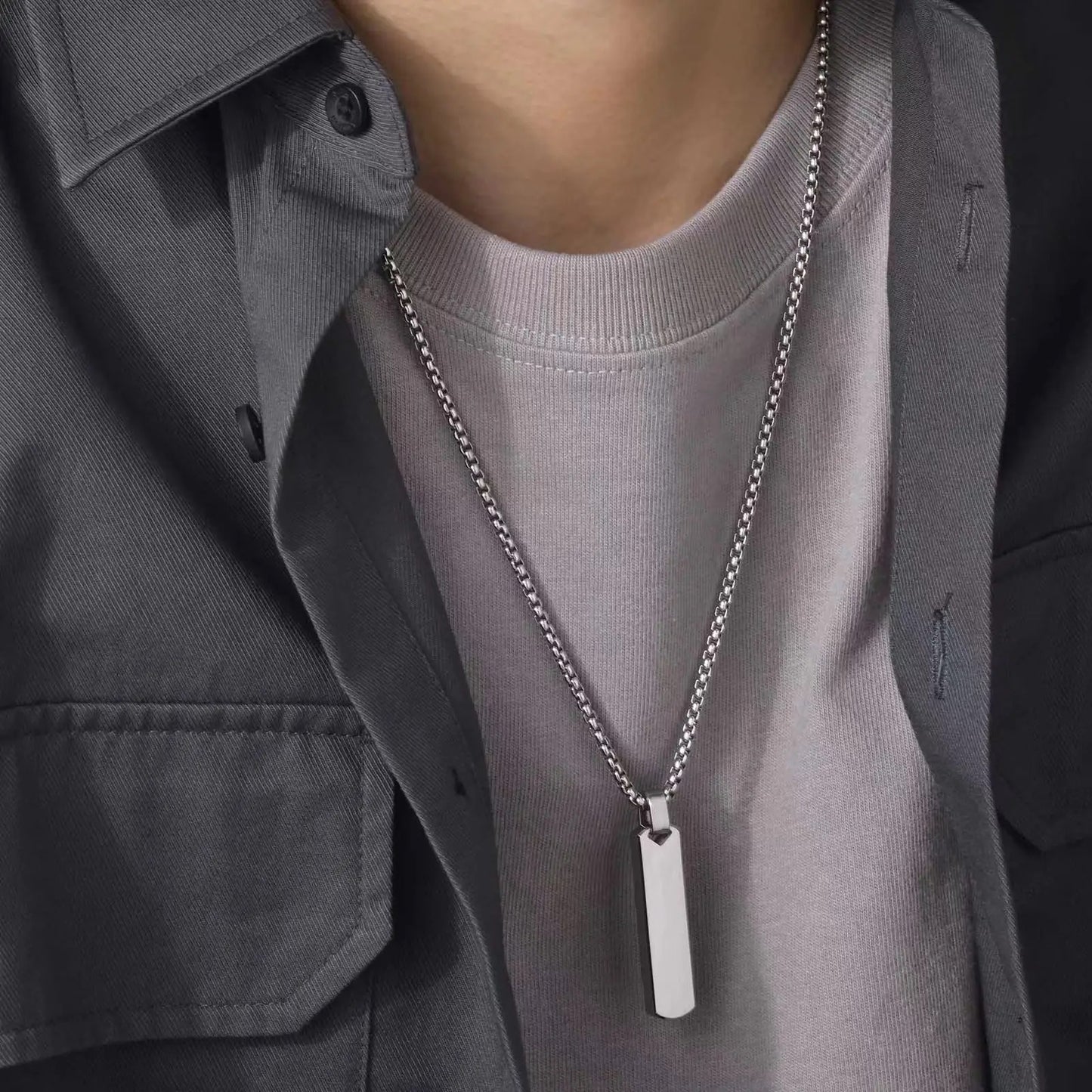 Customizable Stainless-Steel Necklace with Engraving