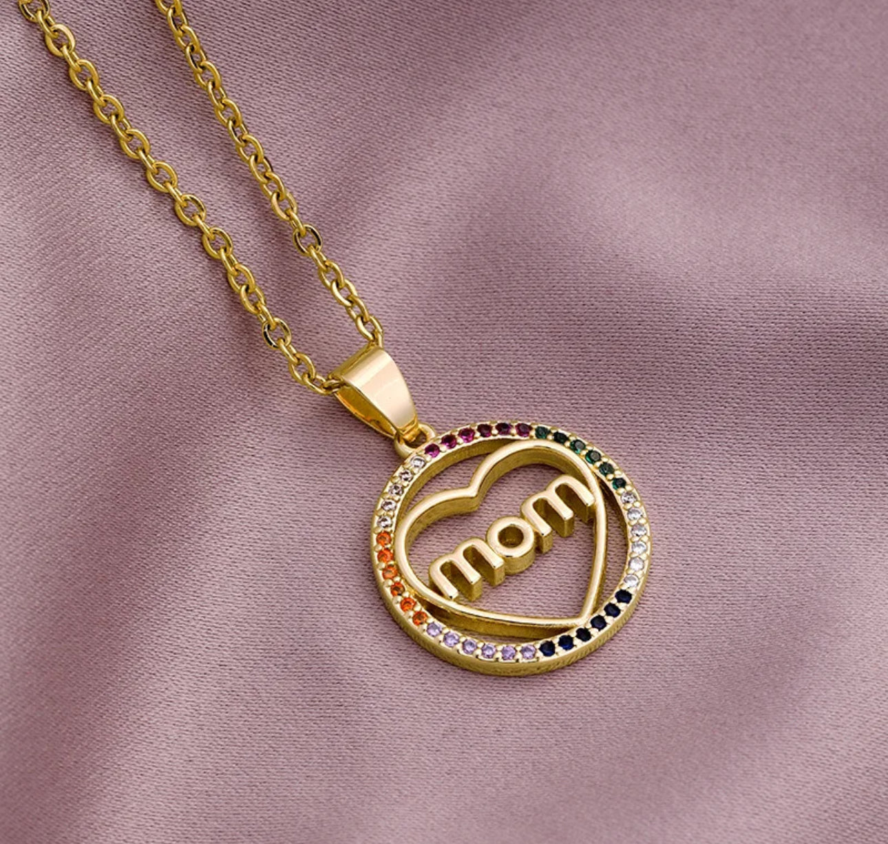 Stainless Steel ‘Mom’ Necklaces