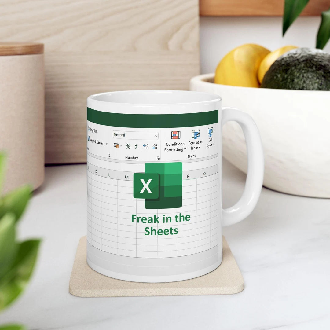 ‘Freaks in the Sheets’ Excel Printed Meme Ceramic Mug 400ML