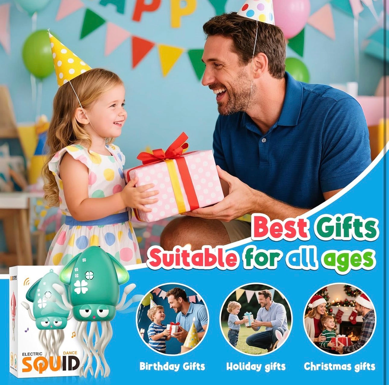 Kids Electronic Dancing & Crawling Squid Toy with Music