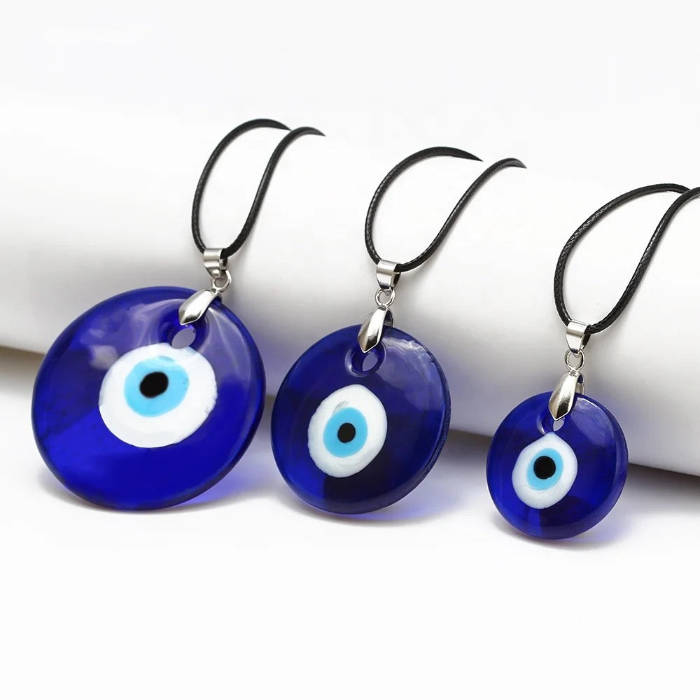 Evil Eye Glass Necklace