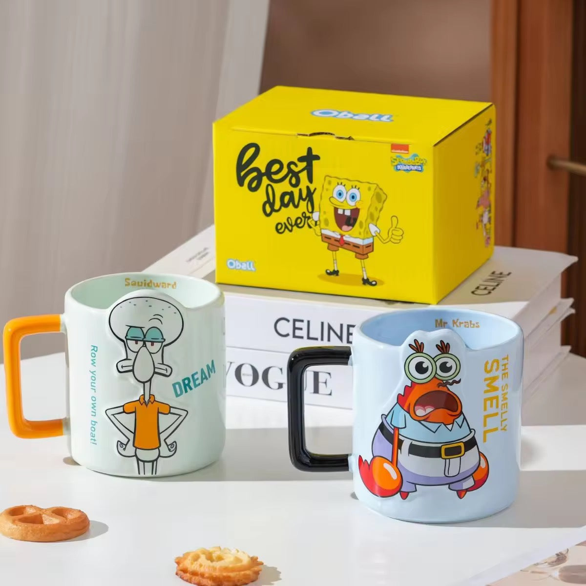 Official Branded SpongeBob Ceramic Mugs (500ml)