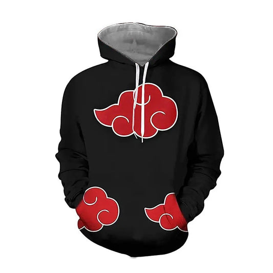 Anime Naruto Akatsuki clouds 3D Print Polyester Hoodies