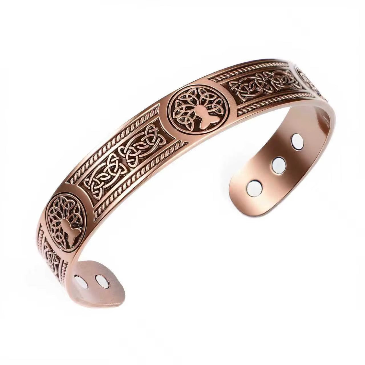 Adjustable Ultra Strength Pure Copper Magnetic Bracelet (99.99% Copper) Celtic Tree of Life Design