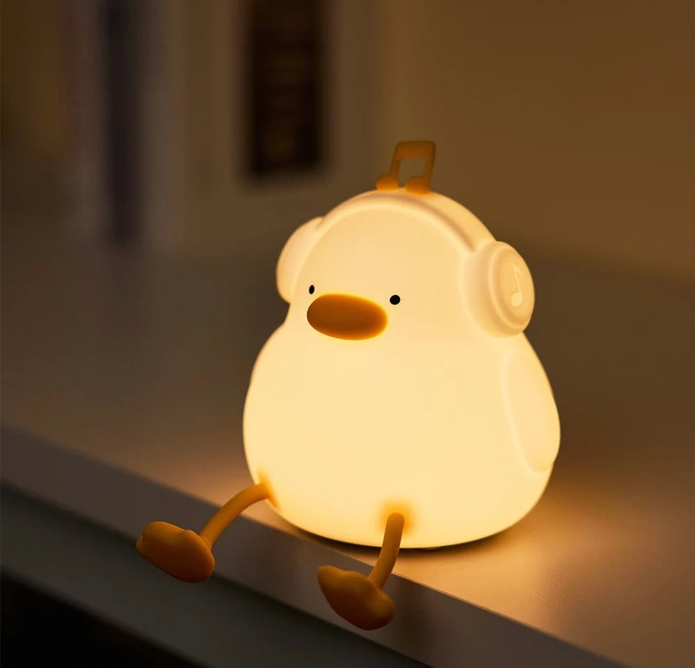 Adorable Squishy Silicone Animal Night Light (Duck with Long Legs)